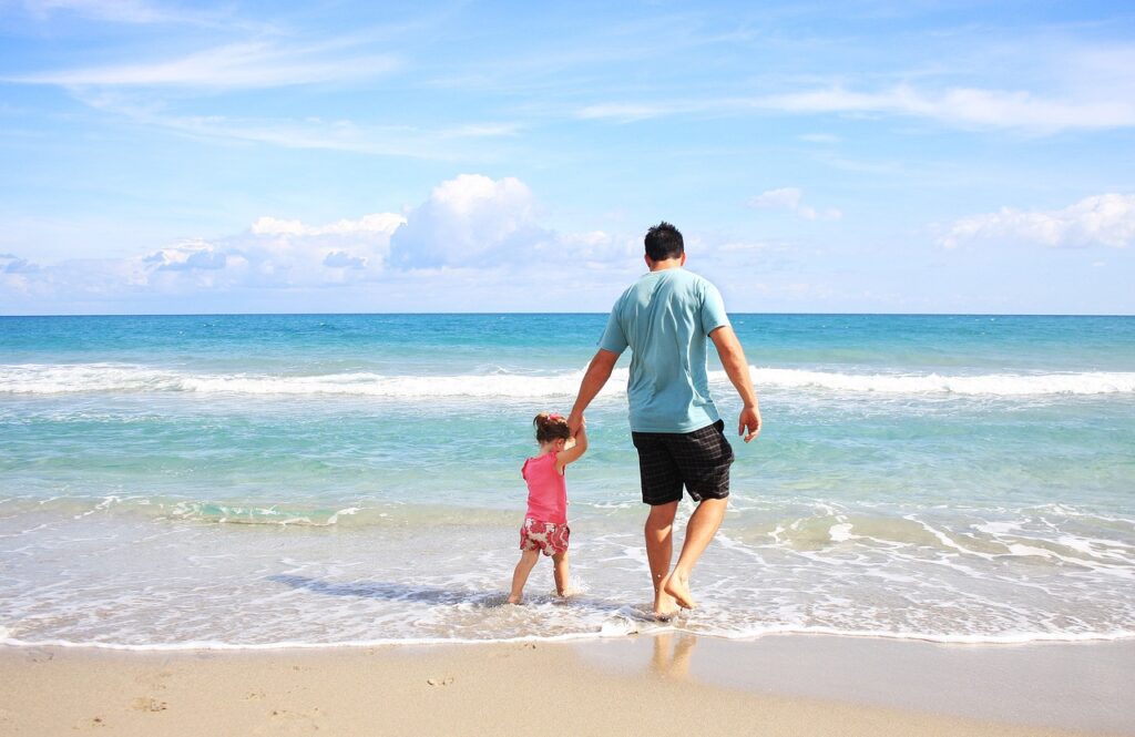 Strolling on the beach during the summer with your kids can provide inspiration and get your creative juices flowing for when you return to work.